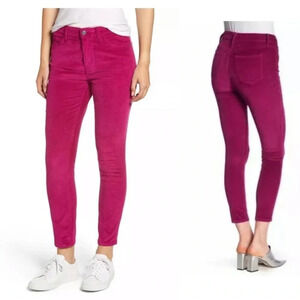 New Current/Elliott Magenta Stiletto Corduroy pant wild aster
high waisted